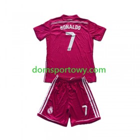 Koszulka Real Madryt Cristiano Ronaldo 7 2014-2015 Retro Dziecięcy Wyjazdowe Koszulki Piłkarskie Krótki Rękaw
